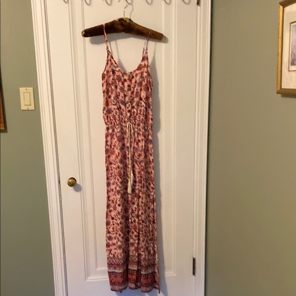 Bohemian Pink/Red Maxi Dress (size S) - Picture 1 of 8